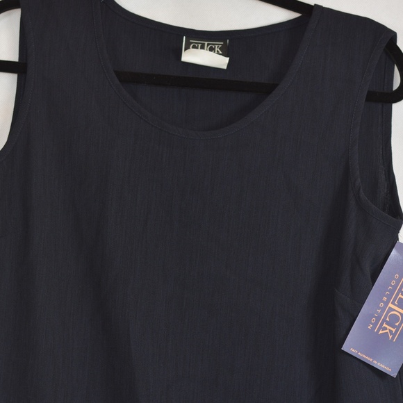 Crop Top No Sleeves SZ 10 Petite by CLICK NWT - Picture 4 of 4